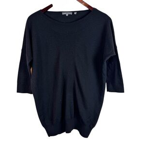 Vince | Black Drop Shoulder Sweater, XS